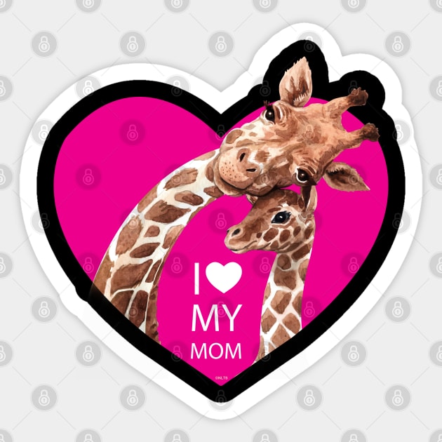 I love my mom Giraffe Sticker by creative